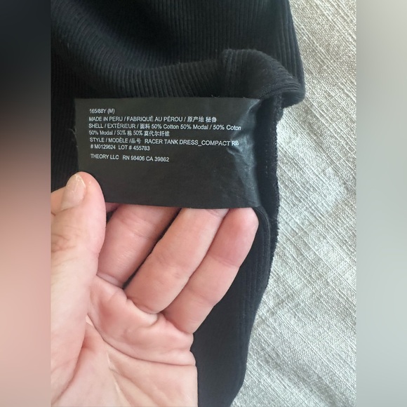 Theory Black Racer Tank Dress - Picture 6 of 6